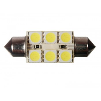 Светодиодная автолампа T10 35mm 6pcs 1,26W 12V